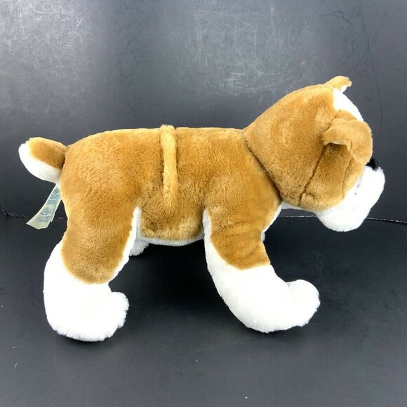 Build A Bear Bulldog Boxer Puppy Dog Plush Stuffed Animal 16 inch White Brown - Picture 6 of 9